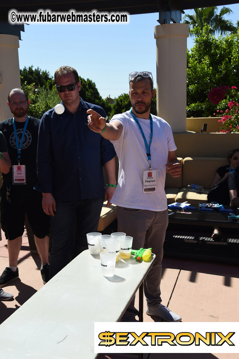 Beer Pong by the Poolside