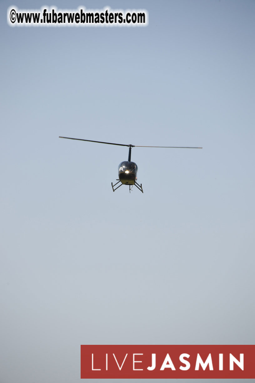 Helicopter Cross Flight over Bucharest