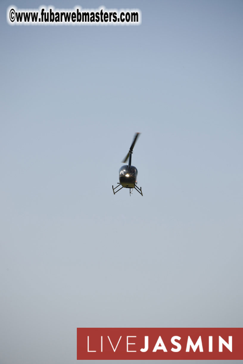 Helicopter Cross Flight over Bucharest