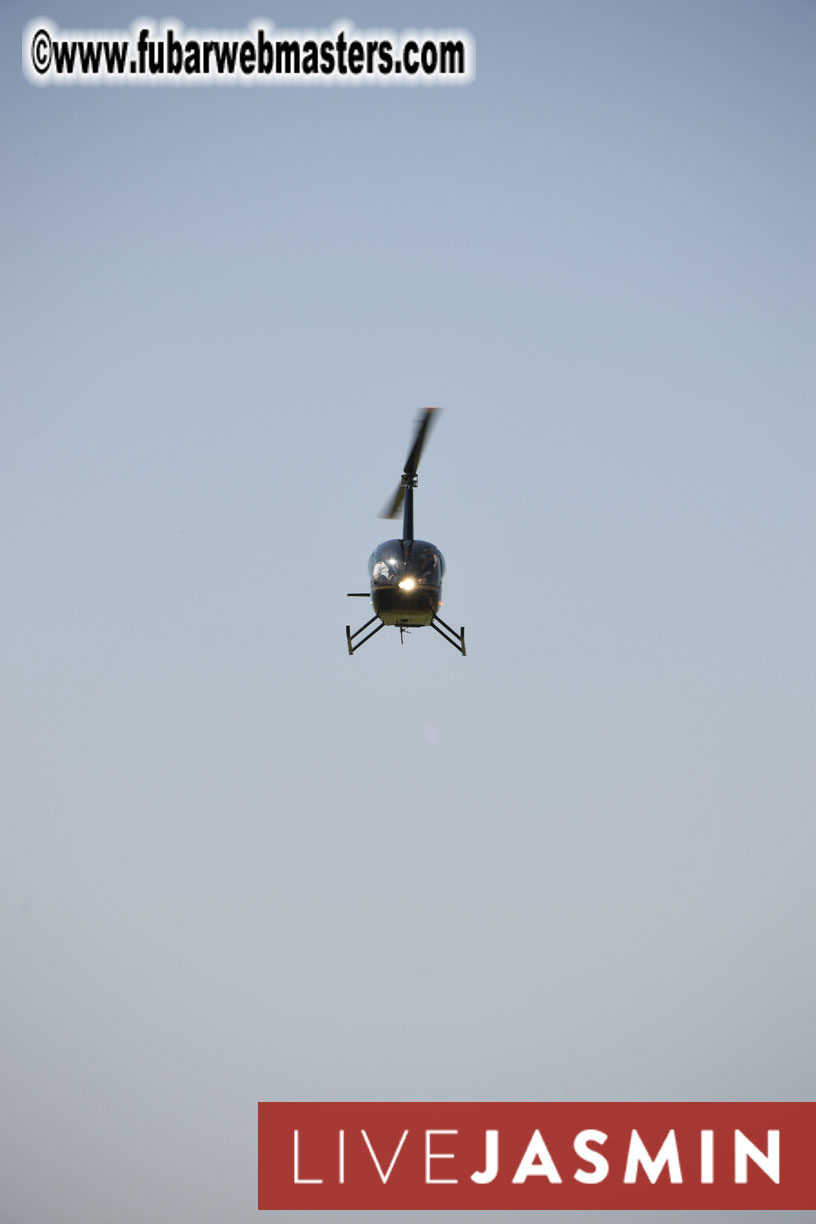 Helicopter Cross Flight over Bucharest