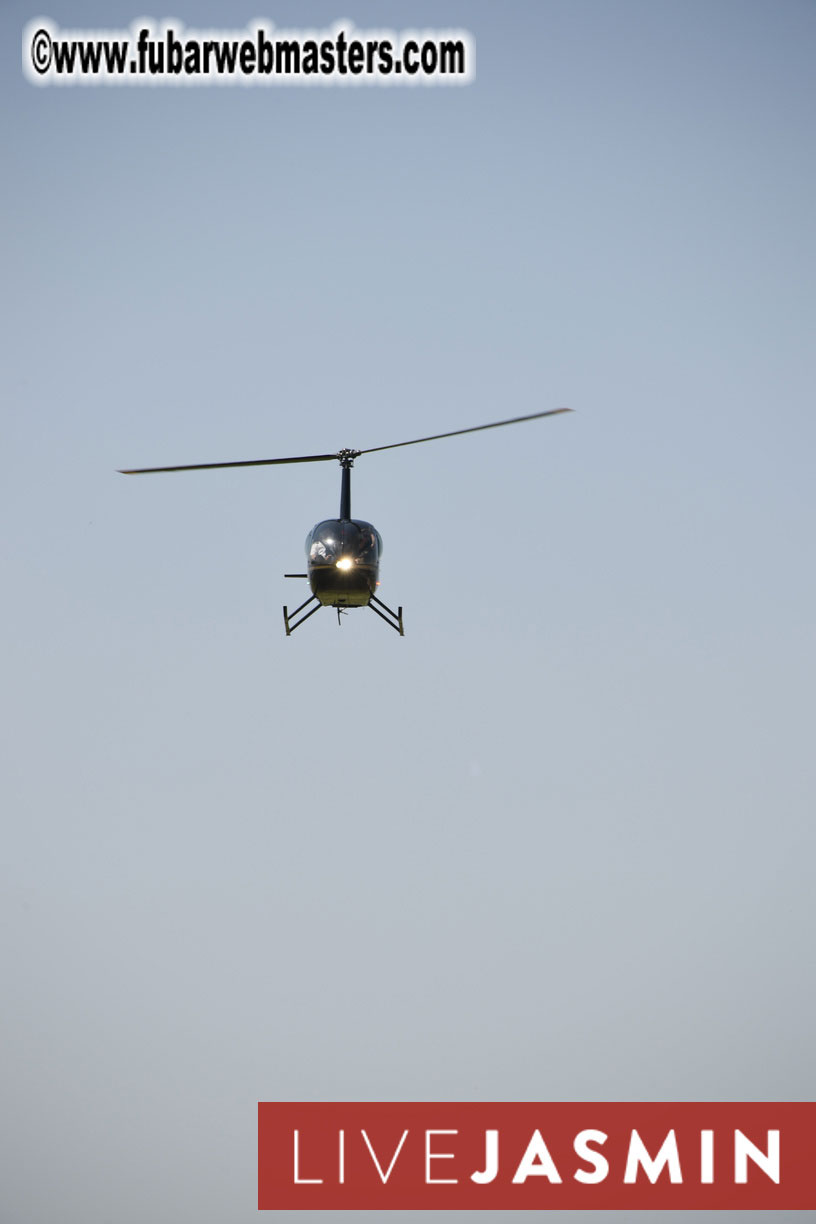 Helicopter Cross Flight over Bucharest