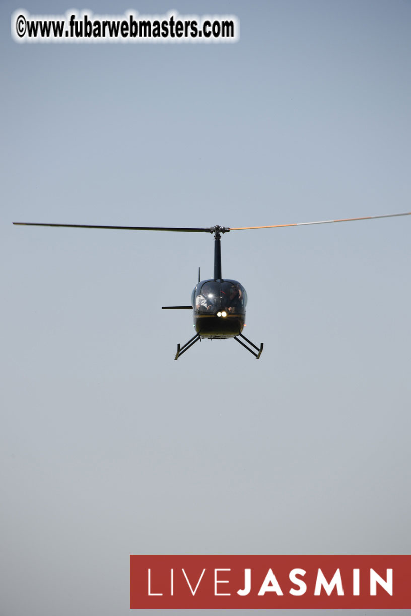 Helicopter Cross Flight over Bucharest