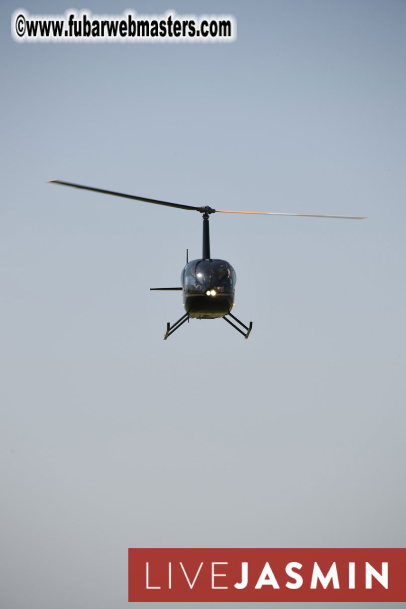 Helicopter Cross Flight over Bucharest
