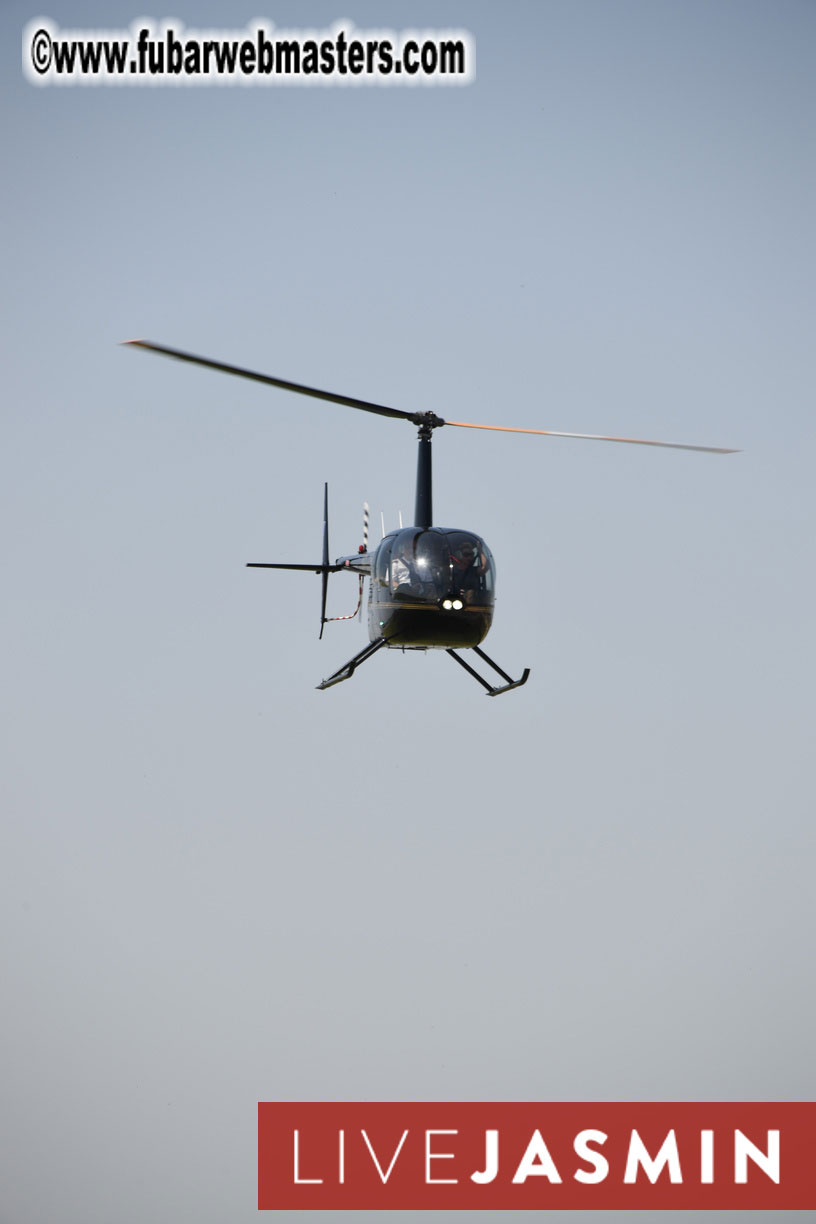 Helicopter Cross Flight over Bucharest