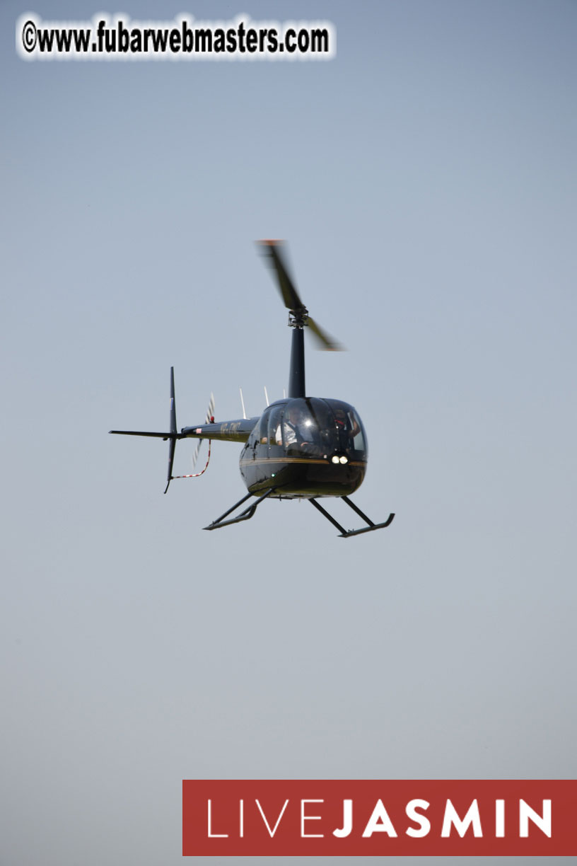 Helicopter Cross Flight over Bucharest