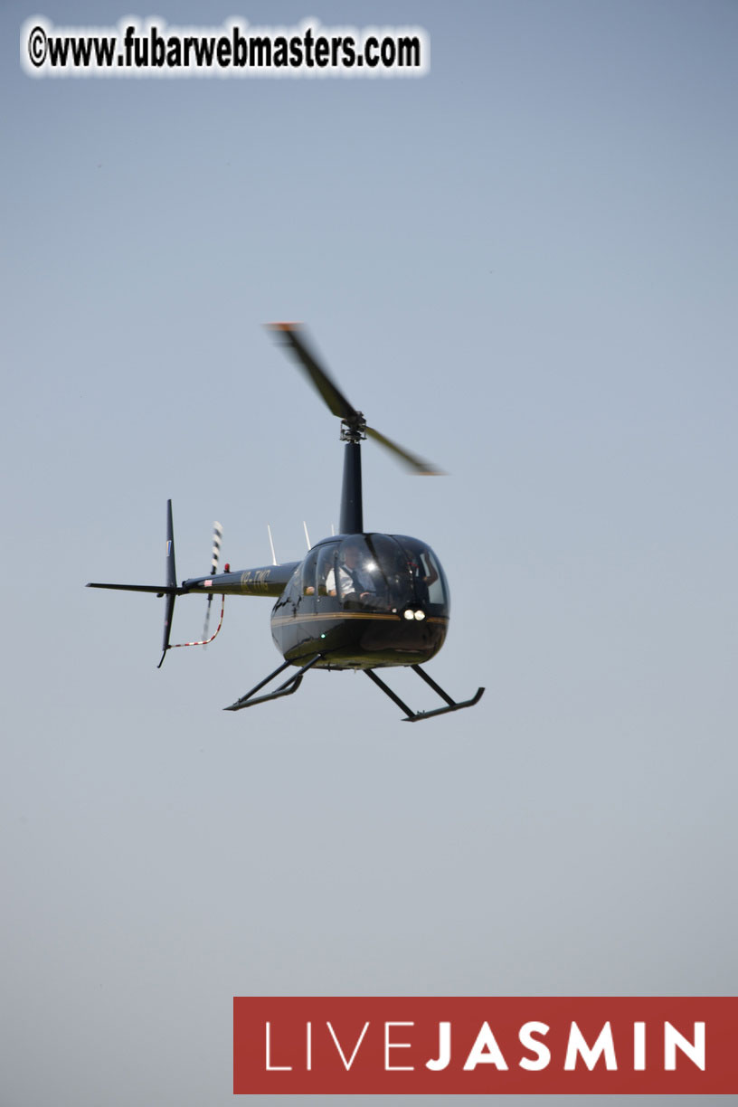 Helicopter Cross Flight over Bucharest