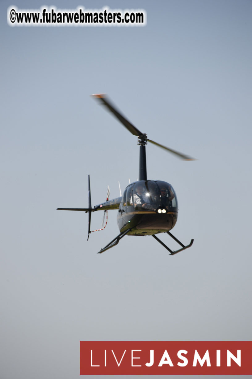 Helicopter Cross Flight over Bucharest