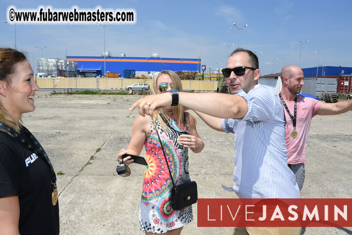 Helicopter Cross Flight over Bucharest