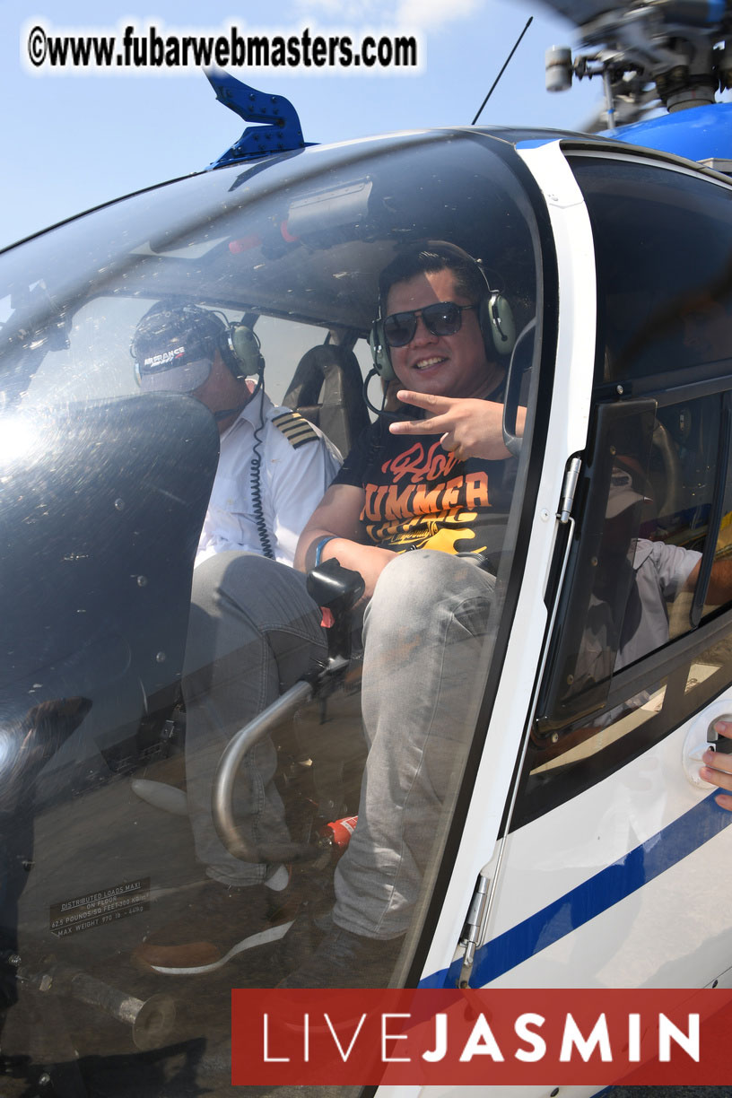 Helicopter Cross Flight over Bucharest