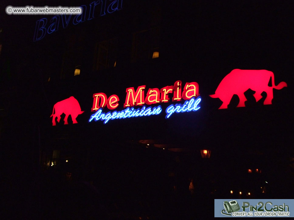 Dinner at De Maria