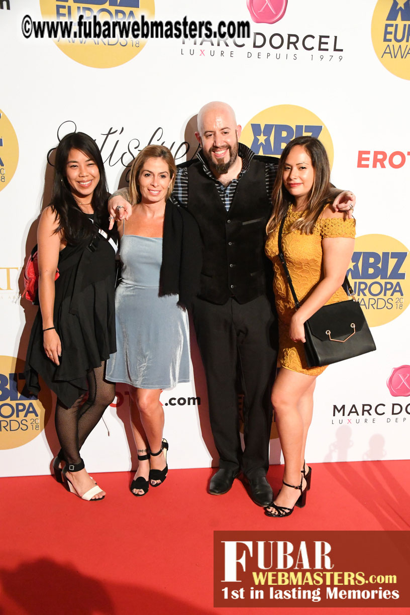 Winners Circle for XBIZ Europa Awards