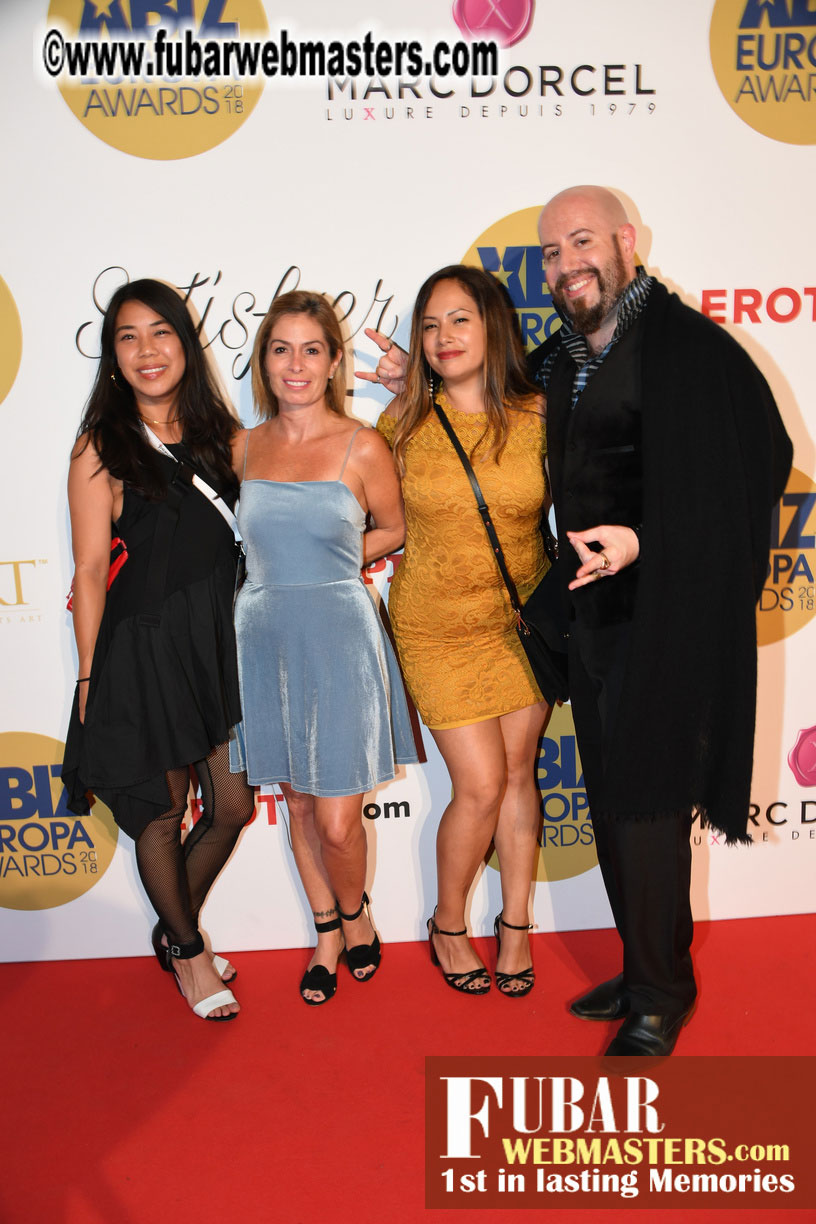 Winners Circle for XBIZ Europa Awards