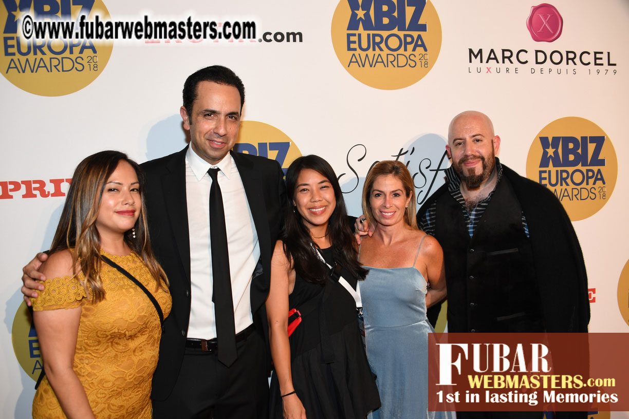 Winners Circle for XBIZ Europa Awards