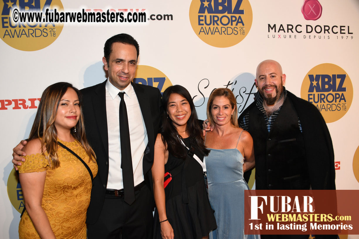 Winners Circle for XBIZ Europa Awards
