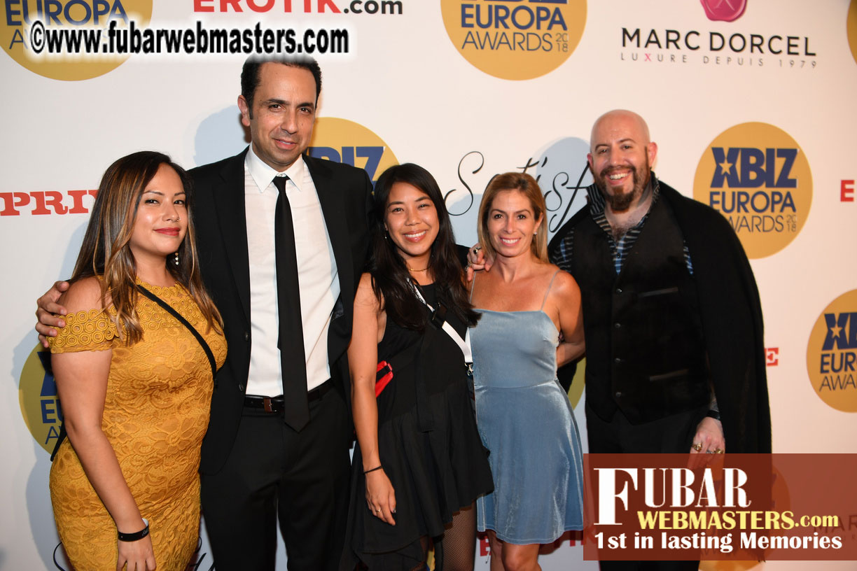 Winners Circle for XBIZ Europa Awards