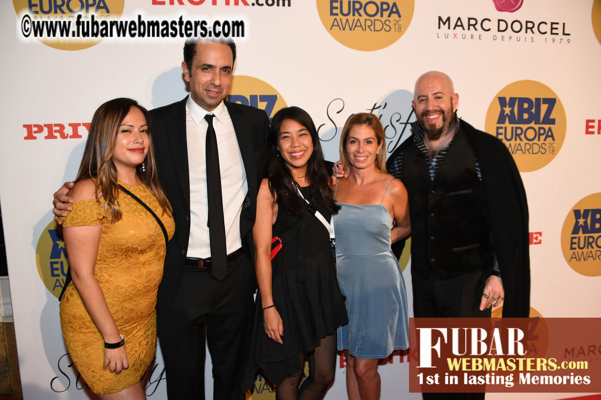 Winners Circle for XBIZ Europa Awards