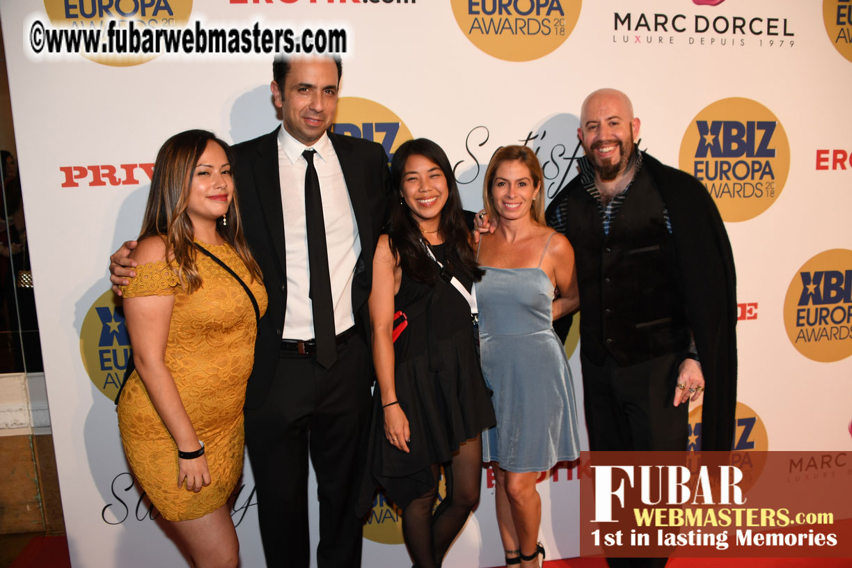Winners Circle for XBIZ Europa Awards