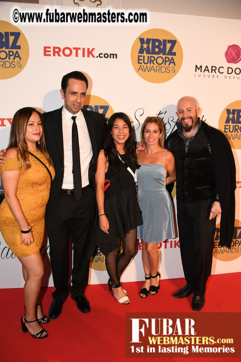 Winners Circle for XBIZ Europa Awards