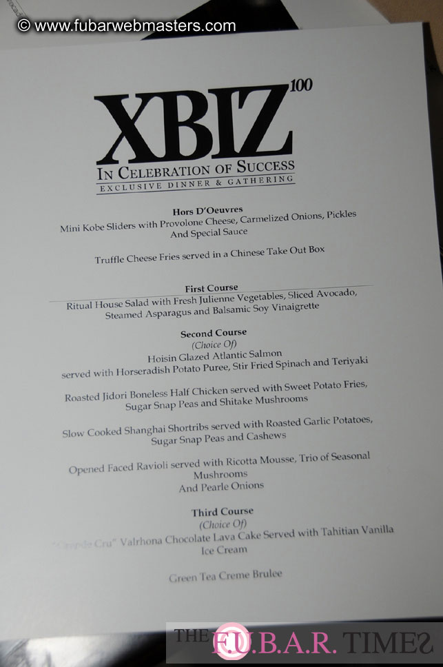 XBiz 100, In celebration of success Dinner