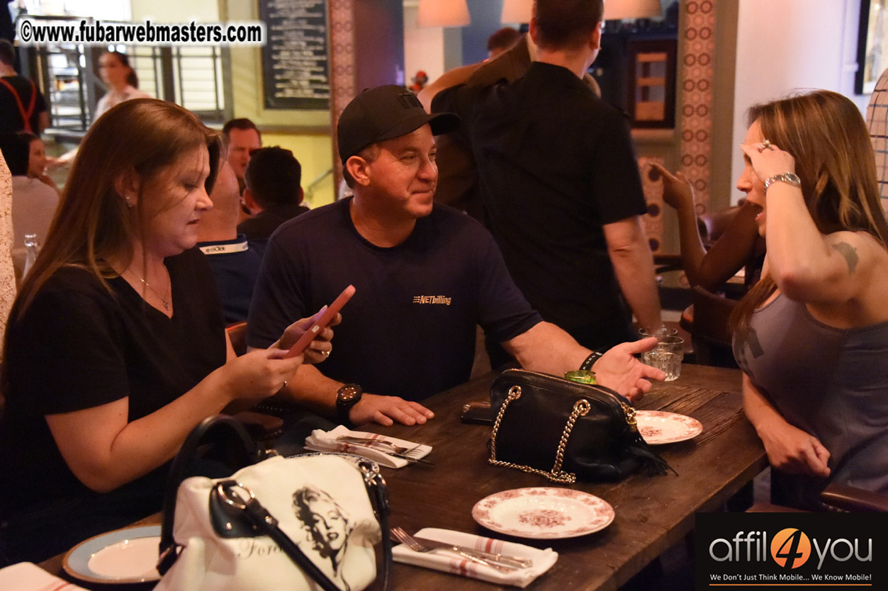 Sponsor Dinner at Cleo