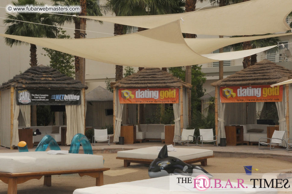 Cabanas and poolside