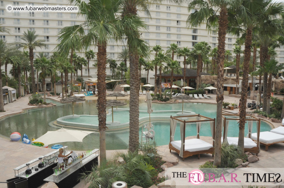 Cabanas and poolside