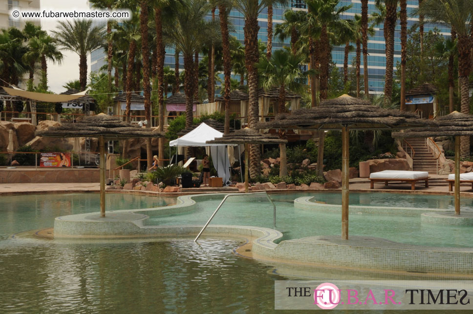 Cabanas and poolside