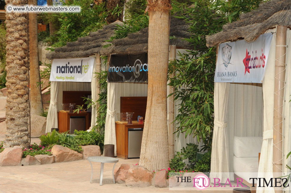 Cabanas and poolside