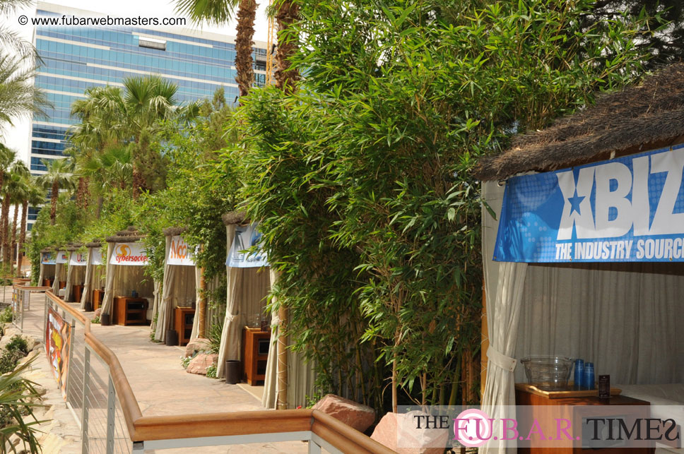 Cabanas and poolside