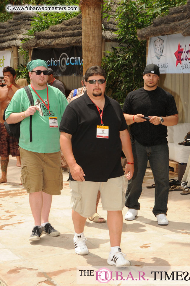 Cabanas and poolside