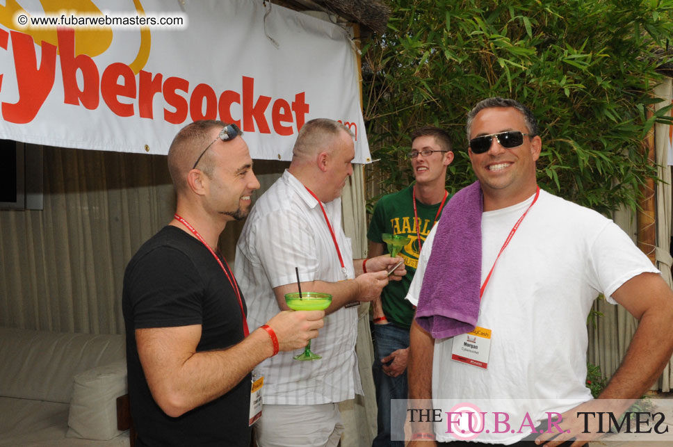 Cabanas and poolside