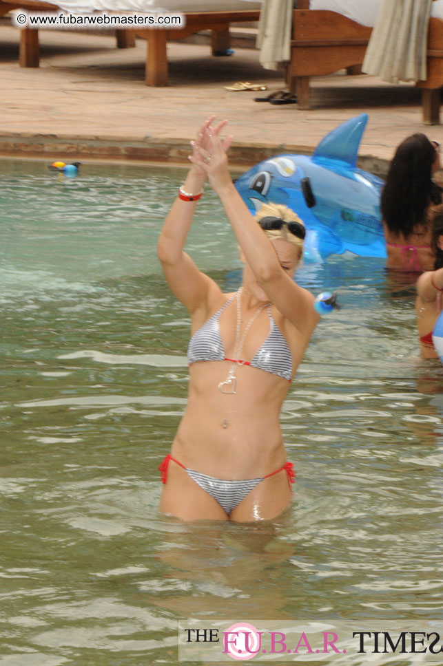 Cabanas and poolside