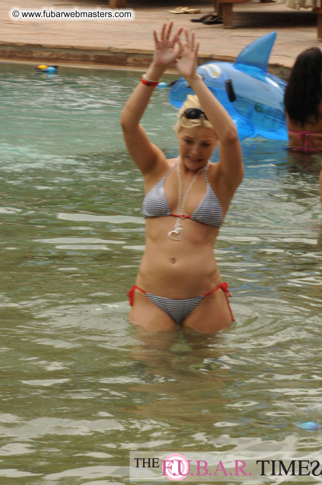 Cabanas and poolside