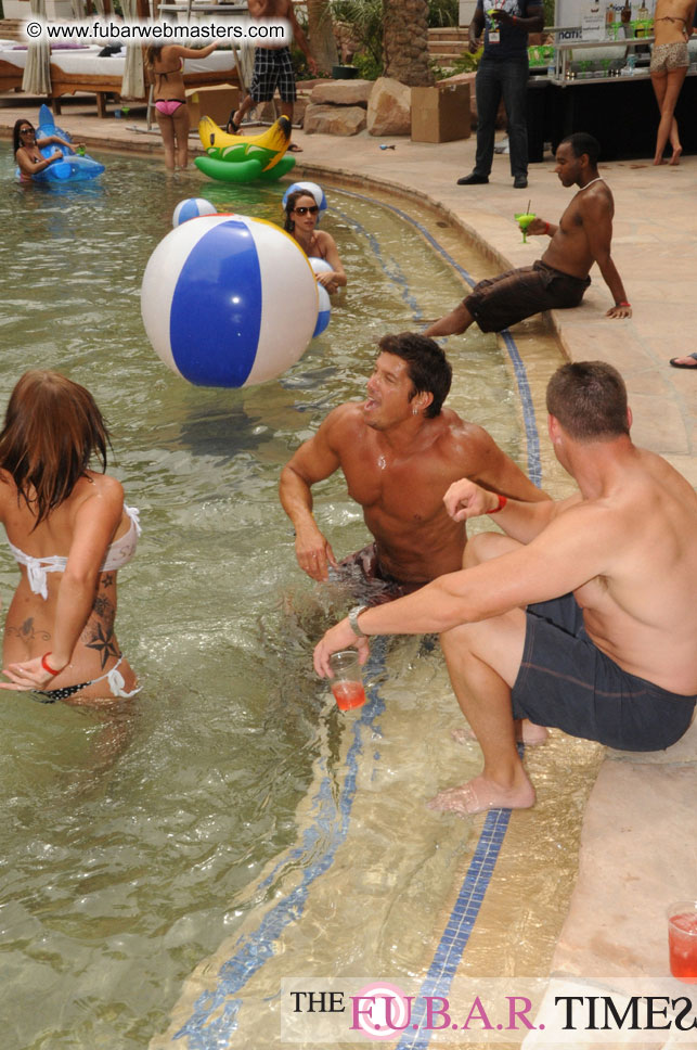 Cabanas and poolside