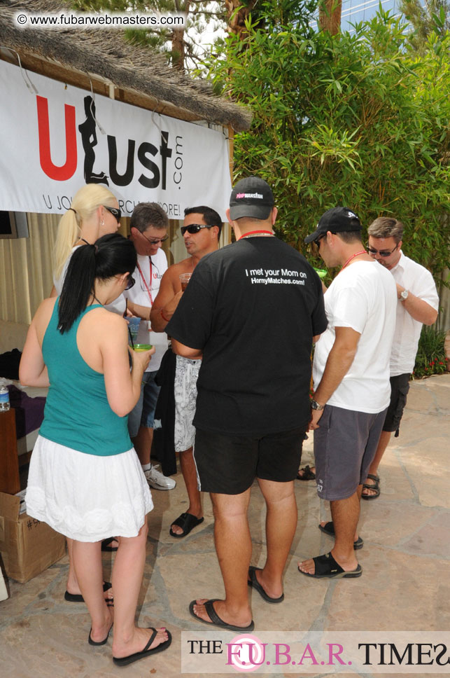 Cabanas and poolside