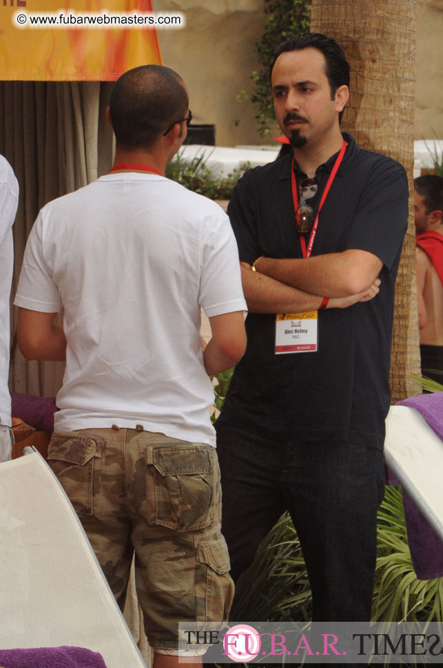 Cabanas and poolside