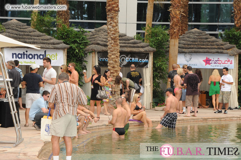 Cabanas and poolside