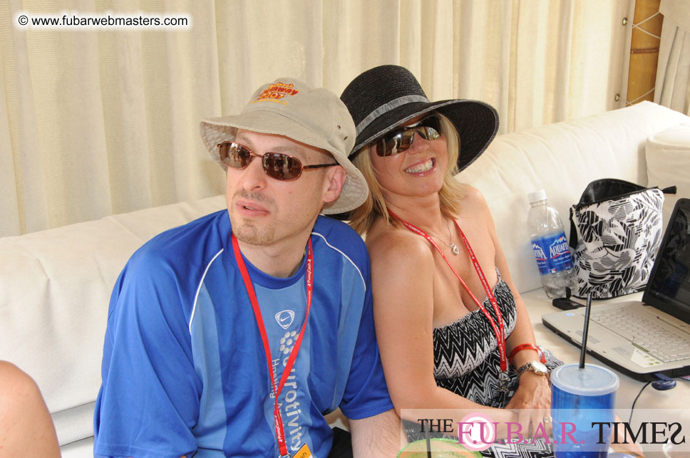 Cabanas and poolside