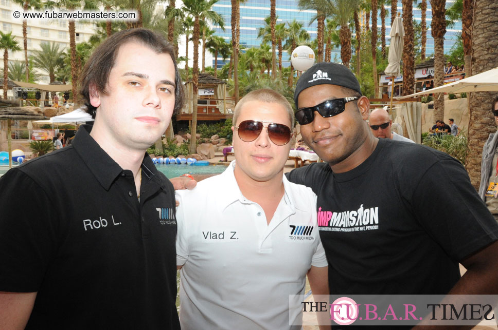 Cabanas and poolside