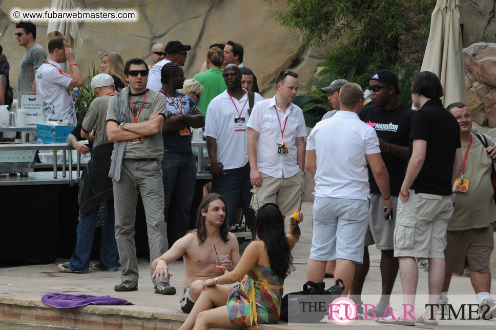 Cabanas and poolside