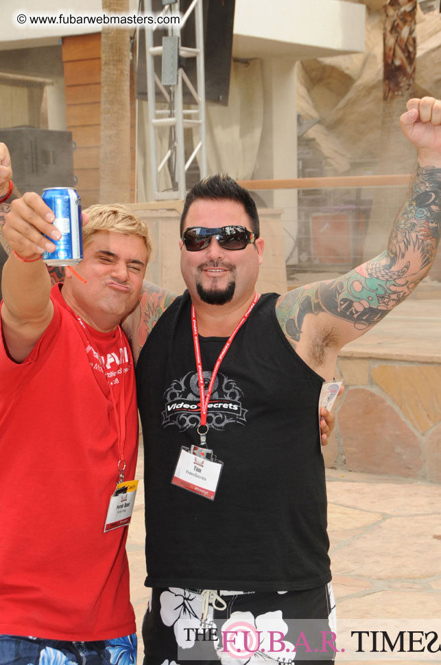 Cabanas and poolside