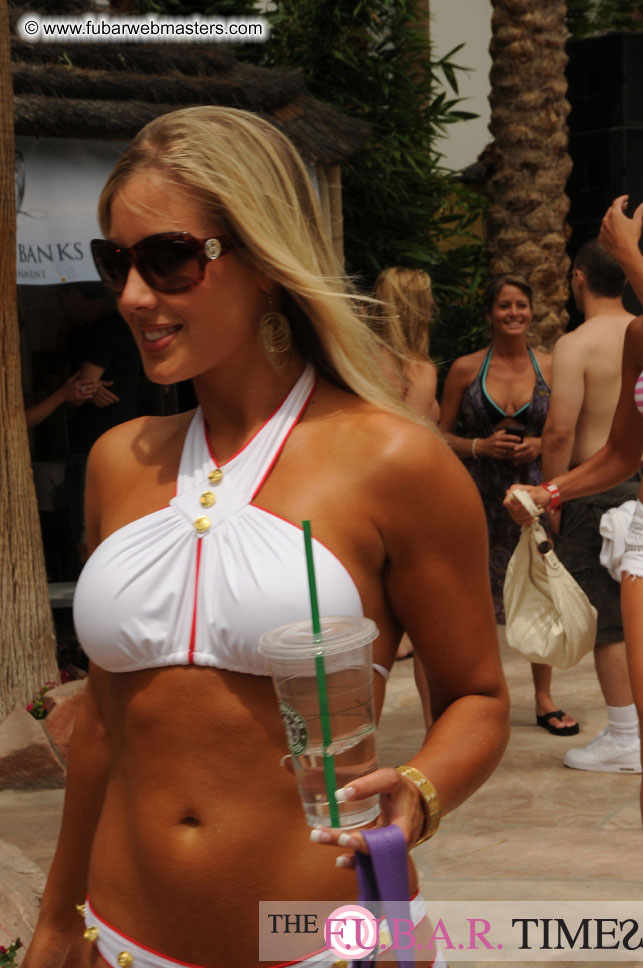 Cabanas and poolside