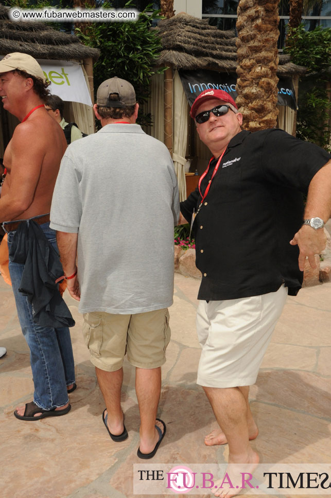 Cabanas and poolside