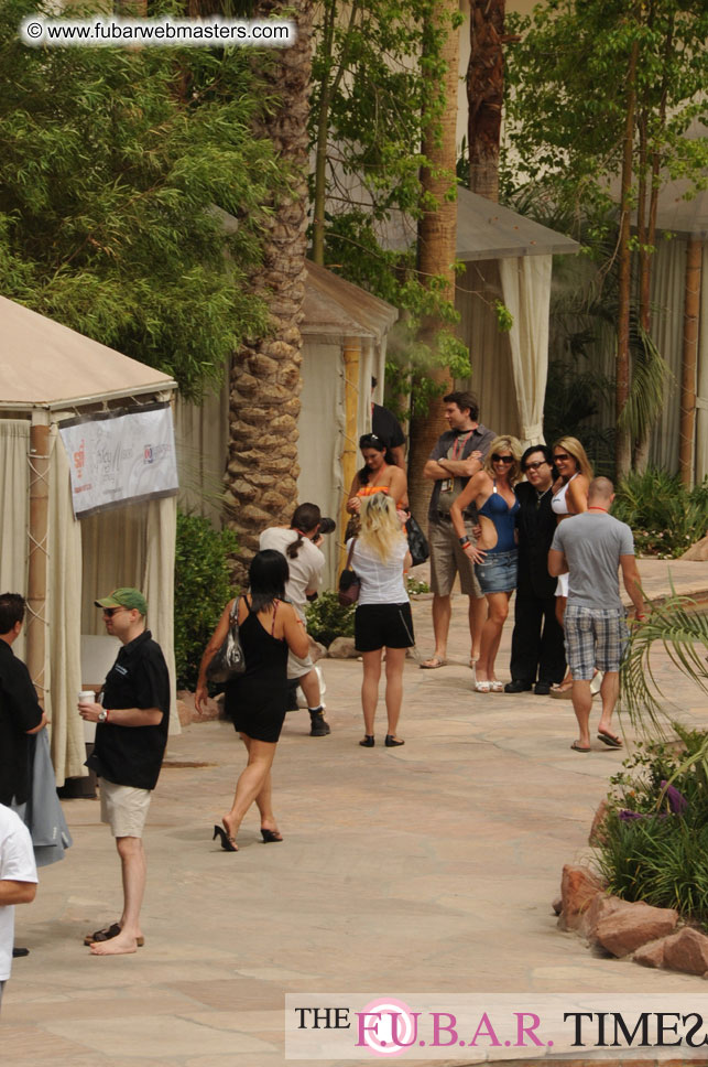 Cabanas and poolside