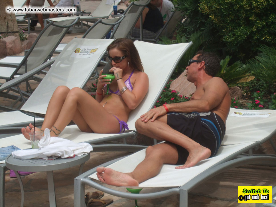 Cabanas and poolside