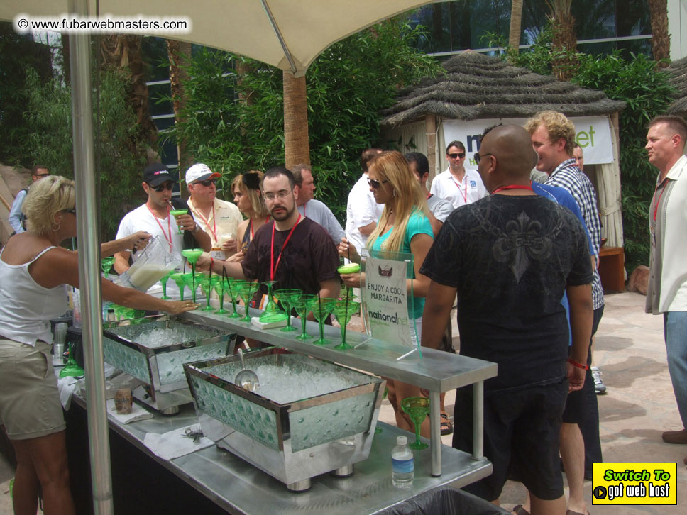 Cabanas and poolside