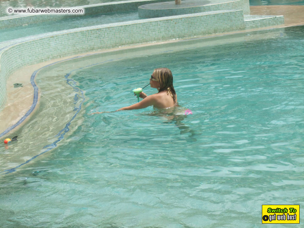 Cabanas and poolside