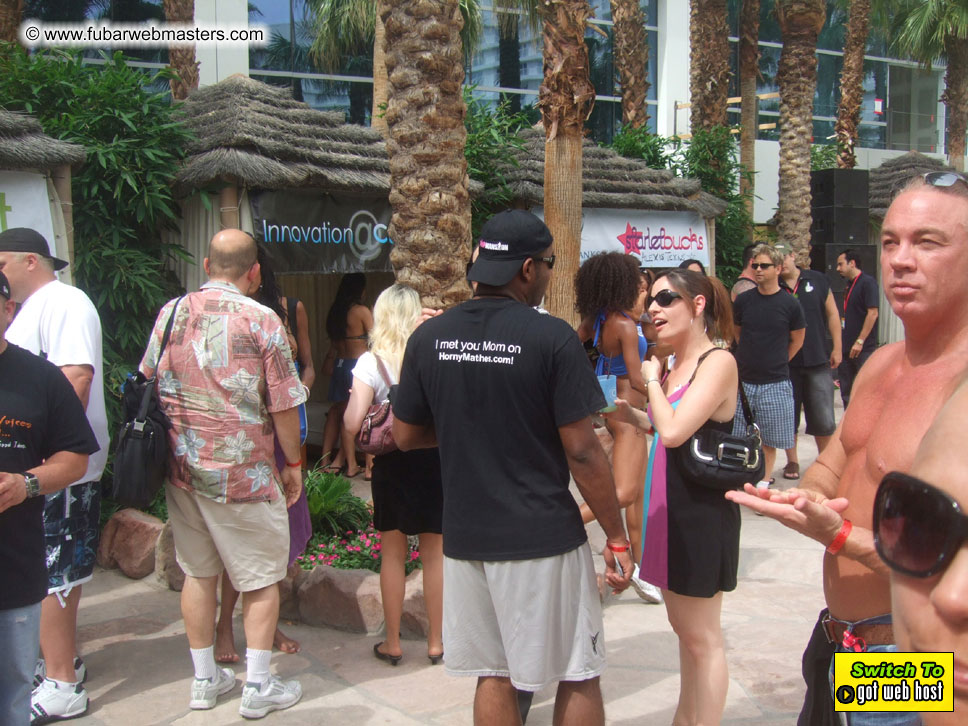 Cabanas and poolside