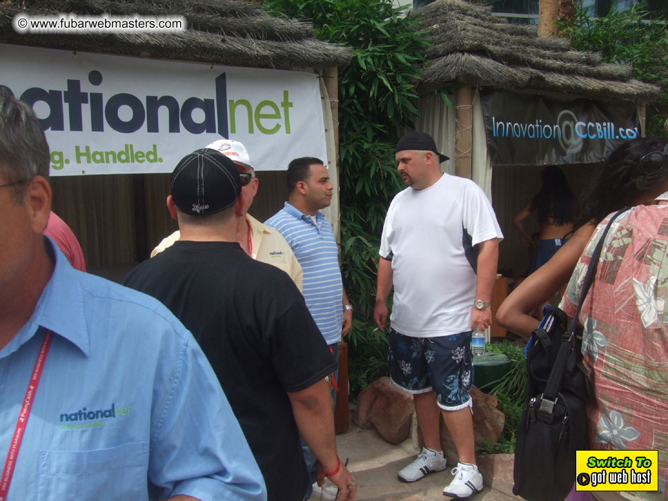 Cabanas and poolside