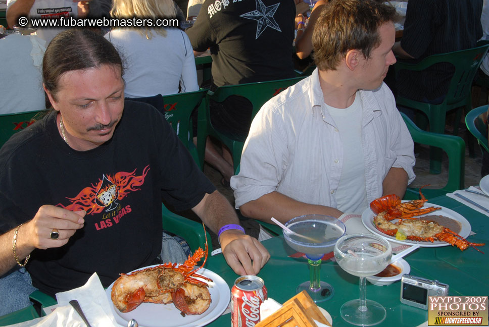 Lobster and margarita dinner in Puerto Nuevo